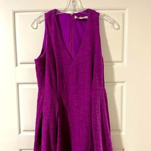 LOFT fuscia v-neck dress